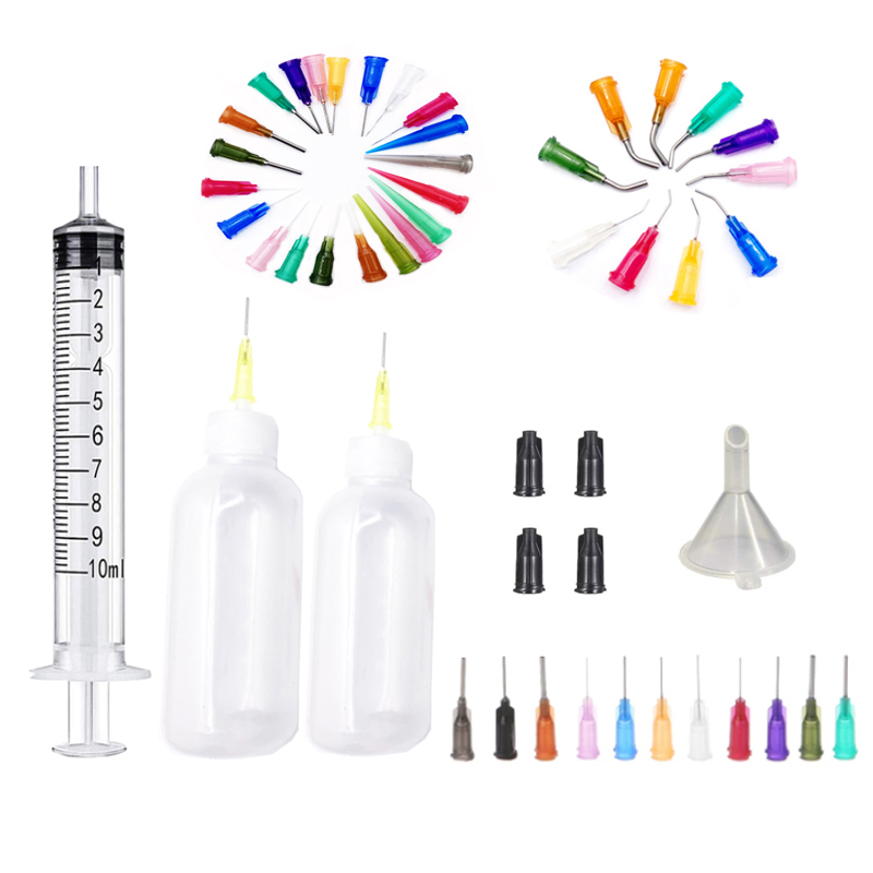 Soldering Flux Liquid - 1/5set 30/50ml Transparent Polyethylene Needle Dispenser